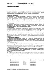 Criterios de Causalidad de Bradford-Hill en Epidemiología
