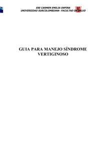 guia para manejo síndrome vertiginoso