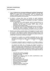 GUÍA PARA LA EXPORTACION - Cámara de Comercio y