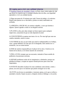 20 reglas para vivir con calidad interna