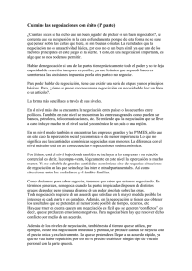 Culmine las negociaciones con éxito (1ª parte)