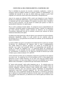COSTO FISCAL DEL ENDEUDAMIENTO A PARTIR DEL 2013