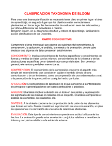 CLASIFICACION TAXONOMIA DE BLOOM