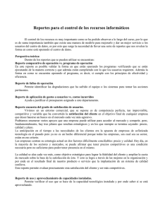 Reportes para el control de los recursos informáticos