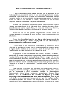 autocuidado: nosotros y nuestro ambiente