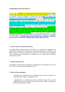 Comentario de texto de Kant: Fundamentación de la metafísica