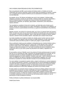 una vivienda digna redunda en múltiples beneficios