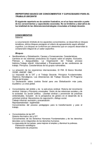 Repertorio basico de conocimientos y capacidades para el trabajo