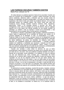 LAS FUERZAS OSCURAS TAMBIÉN EXISTEN