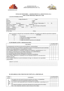 FICHA DE SUPERVISIÓN / MONITOREO PARA DIRECTIVOS