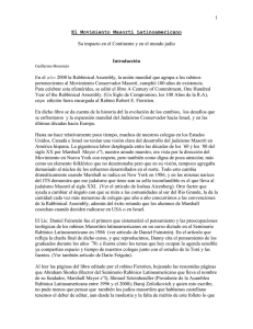 El Movimiento Masortí Latinoamericano
