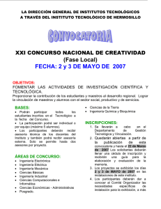XVI CONCURSO NACIONAL DE CREATIVIDAD