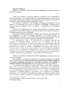 secuencias de avance conceptual.