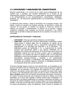 4.3. Capacidades y habilidades del administrador. Estamos