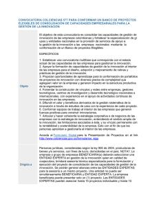 convocatoria colciencias 577 para conformar un banco de proyectos