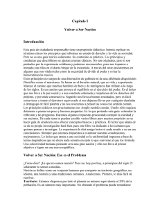 Capítulo I. Volver a Ser Nación