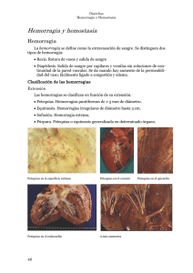 Hemorragia y hemostasia