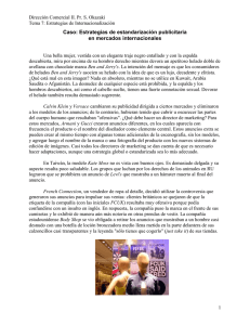Caso: Estrategias de estandarización publicitaria