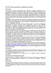 NTP 443: Factores psicosociales: metodología de evaluación