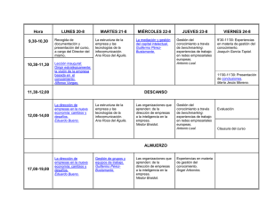 cronograma, profesorado y contenidos