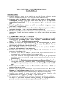 TEMA: UN PUEBLO CELOSO DE BUENAS OBRAS