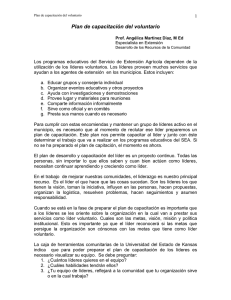 Plan de capacitación del voluntario