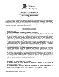 INSTRUCCIONES PARA LA ELABORACIÓN DE