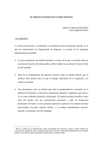 EL PROYECTO DOCENTE COMO SISTEMA