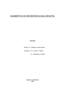 Elementos de Neuropsicología Infantil