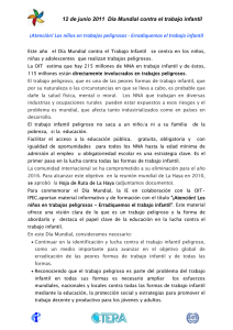 ¿Por qué el Día Mundial de la Lucha contra el Trabajo Infantil