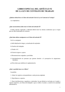 LIBRO ESPECIAL DEL ARTÍCULO 52 DE LA LEY DE