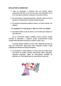 Reglas para el Subrayado Efectivo