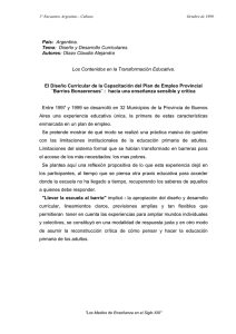 Diseño y Desarrollo Curriculares