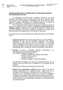 orientaciones para la adquisición de fondo bibliográfico