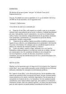 proponen las definiciones de espacios al aire libre