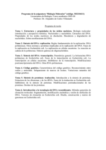 Programa de teoría - Biología Molecular
