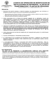 7. operacion de modificación refinerías y plantas de transformación