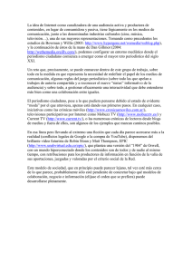 La idea de Internet como canalizadora de una audiencia activa y