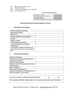 Solicitud de Apoyo para Proyectos Basados en Ciencia Di+