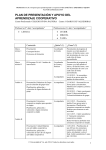 Programación de una UD con actividades organizadas de forma