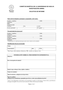 Investigación animal - Universidad de Huelva