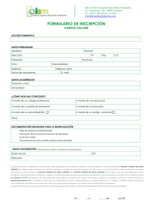 Inscripción Cursos On Line - Instituto Superior del Medio Ambiente
