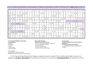 Anexo 1. Calendario escolar.