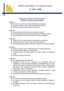 Programa de CIENCIAS NATURALES