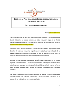 Documento de Originalidad y Derechos de Autor