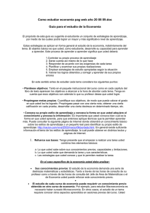 Cómo estudiar Economía