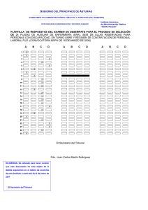Plantilla de respuestas del examen de desempate