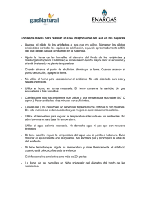 Claves para realizar un Uso Responsable del Gas en