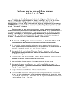 Hacia una agenda compartida de bosques
