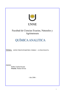 Espectrofotometría - Facultad de Ciencias Exactas y Naturales y